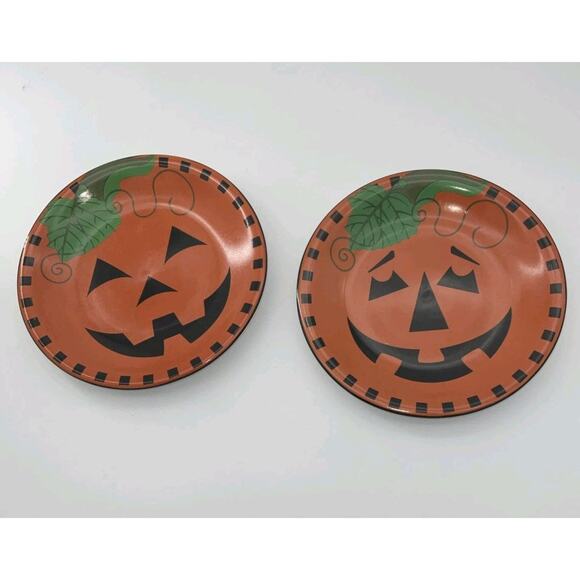 Halloween Decorative Plates pumpkin jack-o'-lantern - Picture 1 of 6